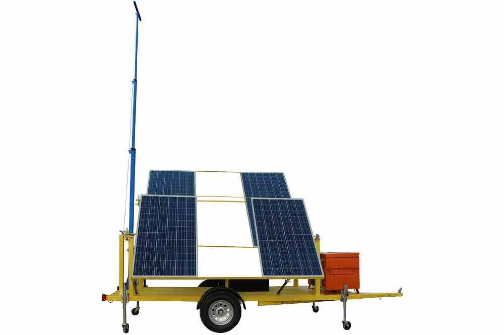 1.2KW Solar Power Generator w/ Light Tower Mast